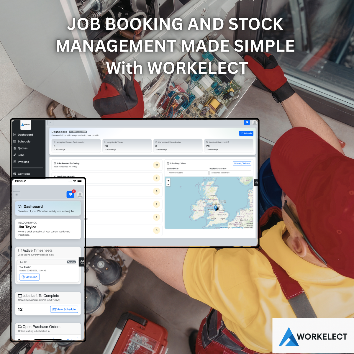 Boiler Maintenance job booking and stock management