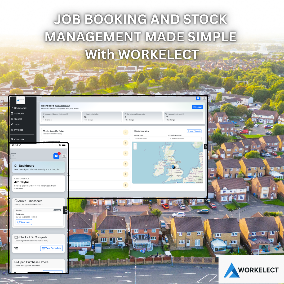 Facilities Management job booking and stock management