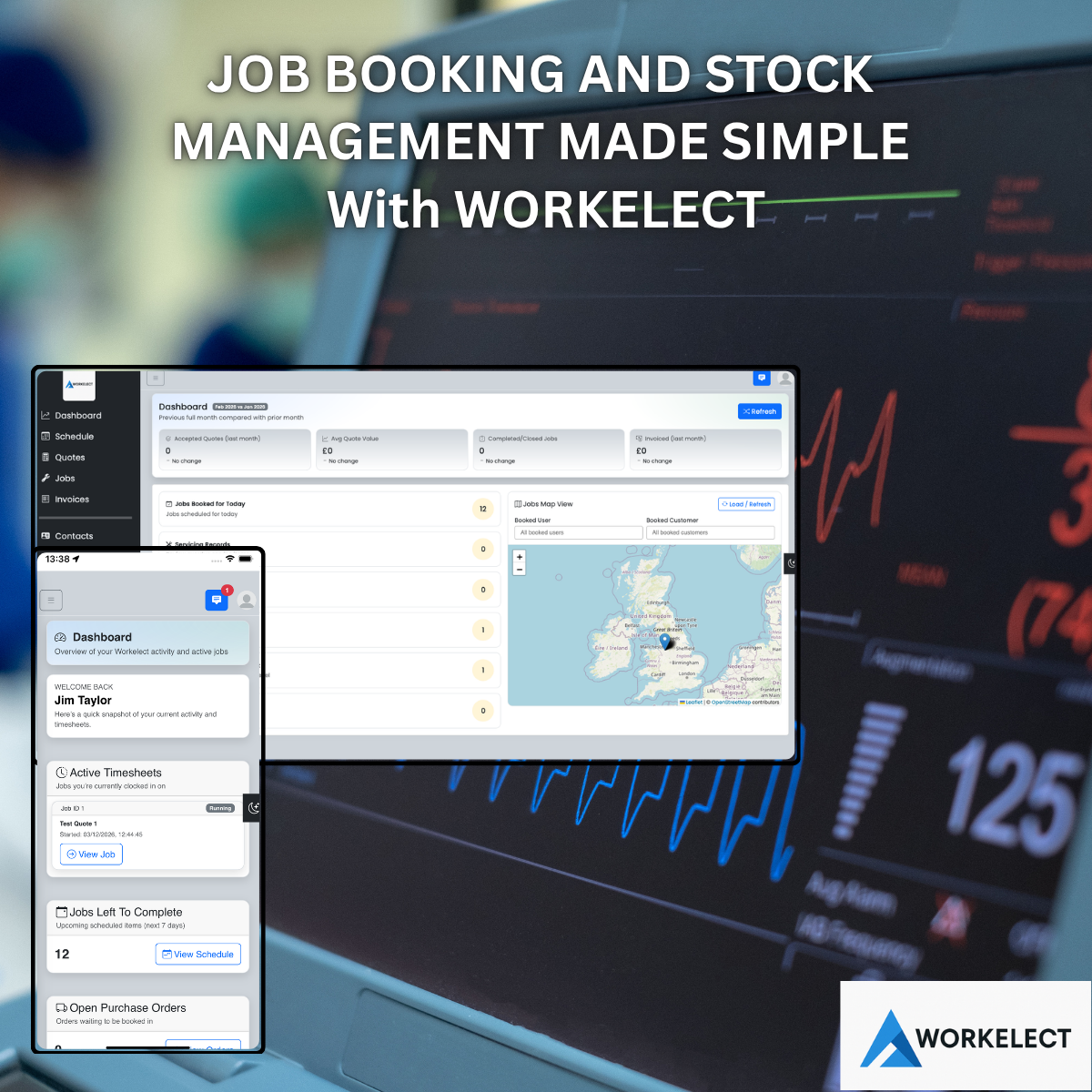 Medical Equipment job booking and stock management