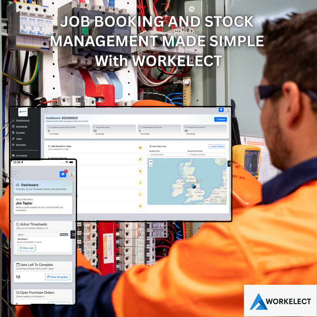 Electrical Maintenance job booking and stock management