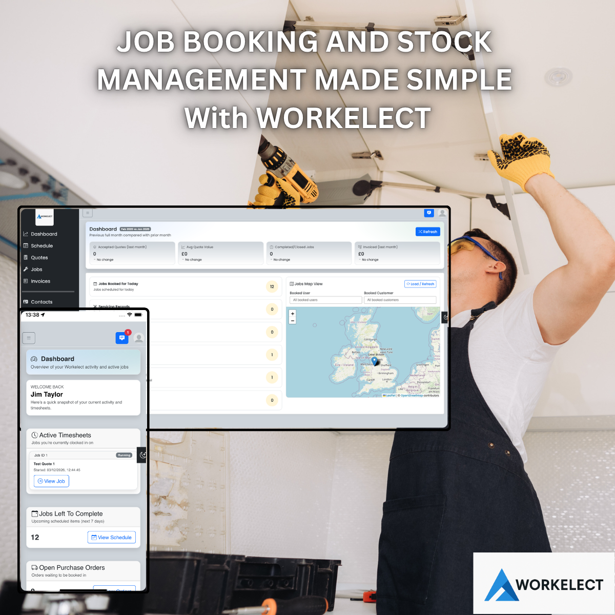 Property Maintenance job booking and stock management